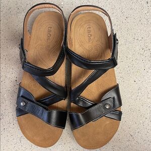 Taos Footwear Black and Brown Sandals